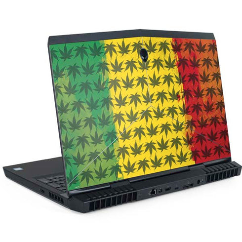 Marijuana Rasta Pattern Dell Alienware Skin